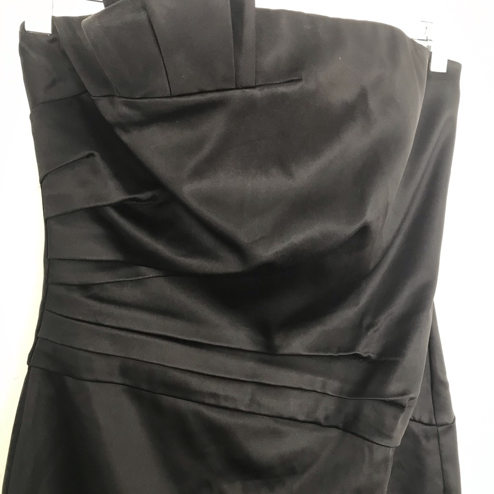 White House Black Market strapless satin dress sz6 - Picture 2 of 6